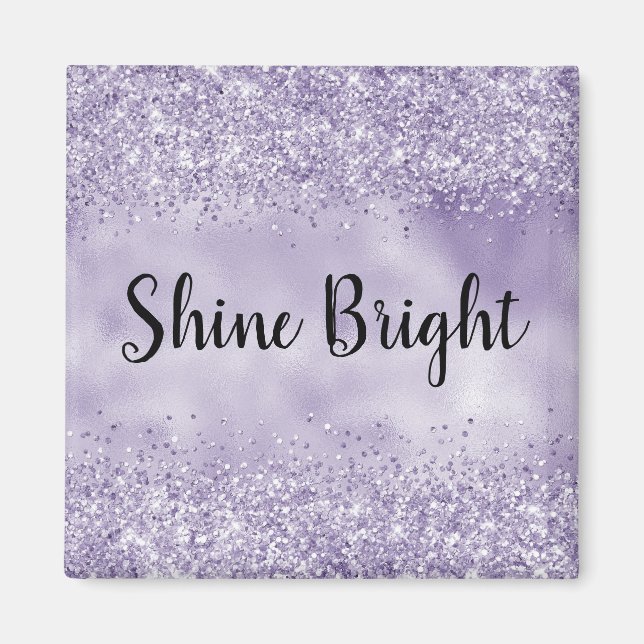 Lila Glitzy Glitter Magnet (Framsidan)