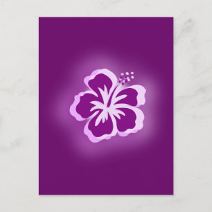 lila glödedesign vykort