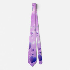 Lila Glow Heart Neck Tie Slips