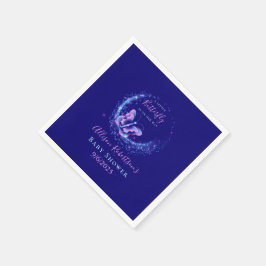 Lila Gnistra Butterfly Girl Baby Shower Pappersservett