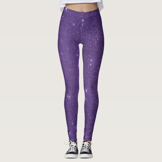 Lila Gnistra Girly Glam Leggings (Framsida)