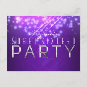 Lila Gnistra Glam Klubb Vibe PARTY vykort