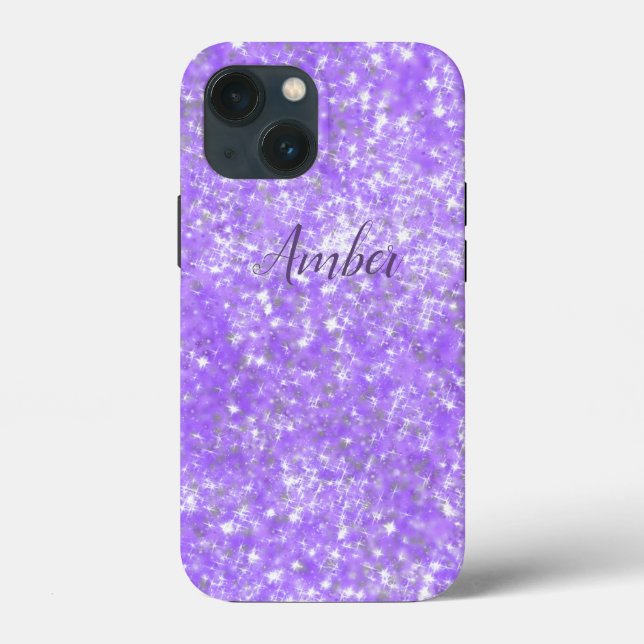Lila Gnistra Glitter Elegant Personlig (Baksida)