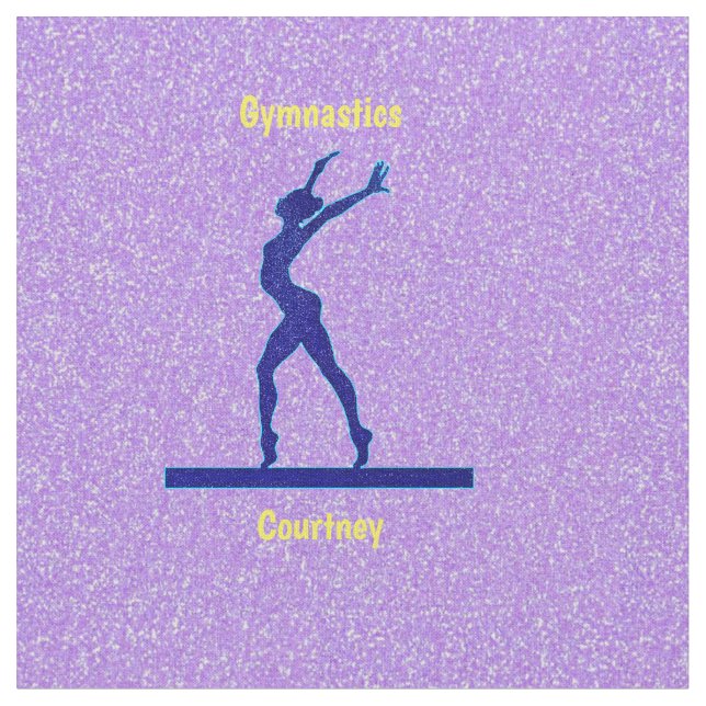 Lila Gnistra Gymnastics Beam Fabric Tyg (Närbild)