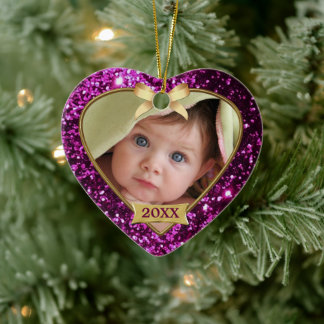 Lila Gnistra Hearts Photo Ornament