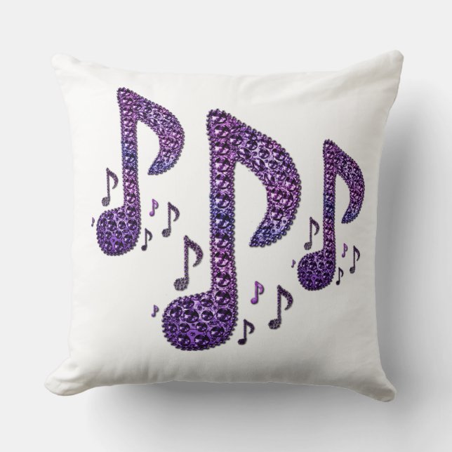 Lila Gnistra Musik noter Pillow Kudde (Framsida)
