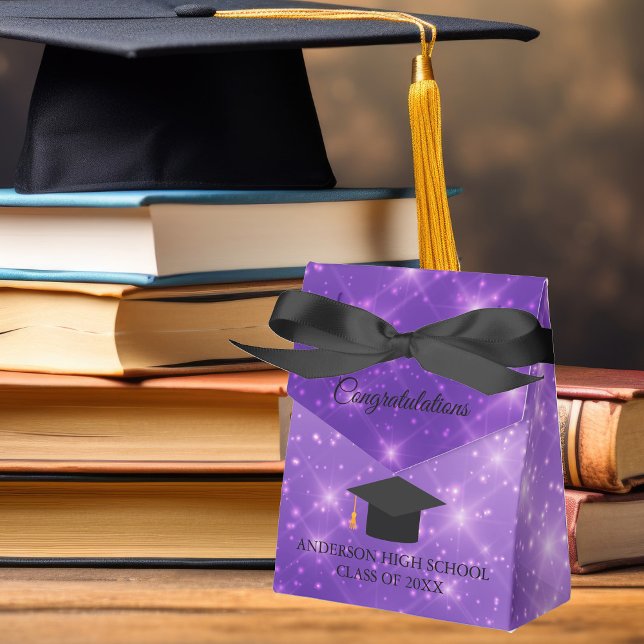 Lila Gnistra Studenten Anpassningsbar 2025 Chic Pa Presentaskar (Skapare uppladdad)