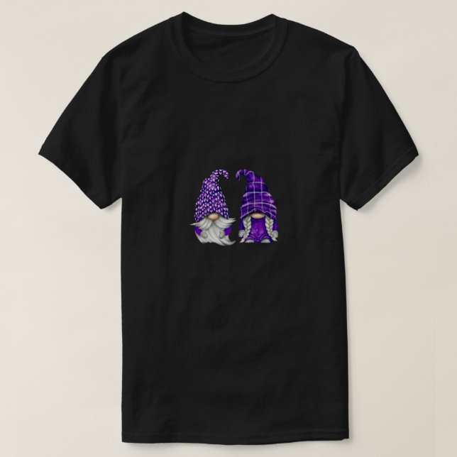 Lila Gnome Vår-bedövning för kvinnor och sommar T Shirt (Design framsida)