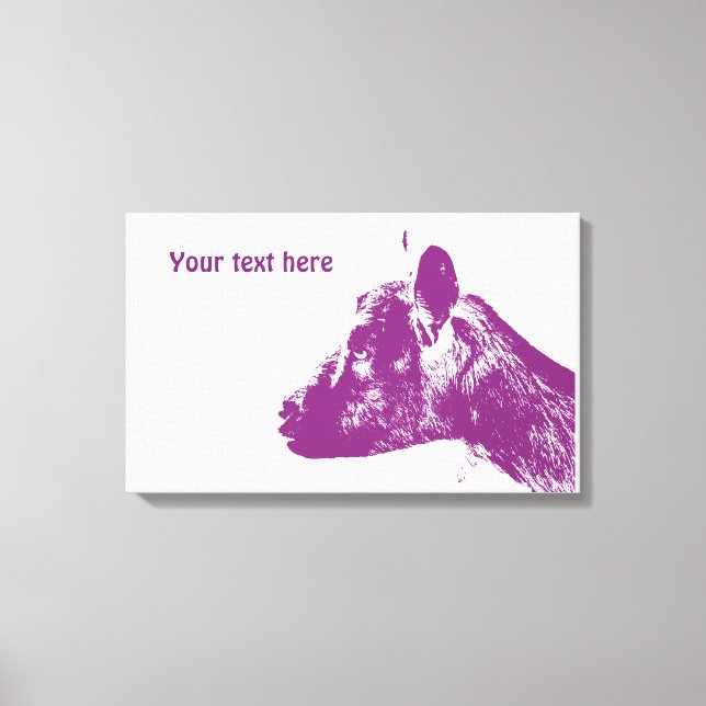 Lila Goat Wrapped Canvas (Framsida)