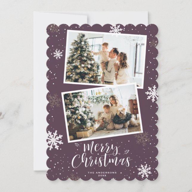 Lila God jul 2 Photo Julkort (Framsida)