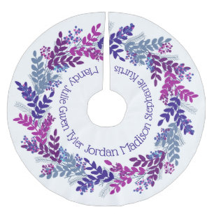 Lila God Jul-andningsfamiljen Namn Julgransmatta Borstad Polyester