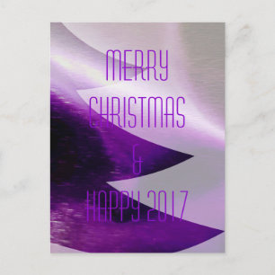 Lila God jul Gott nytt år 2017 Helg Vykort