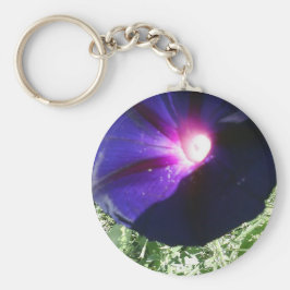 Lila God morgon Glory Flower Nyckelring