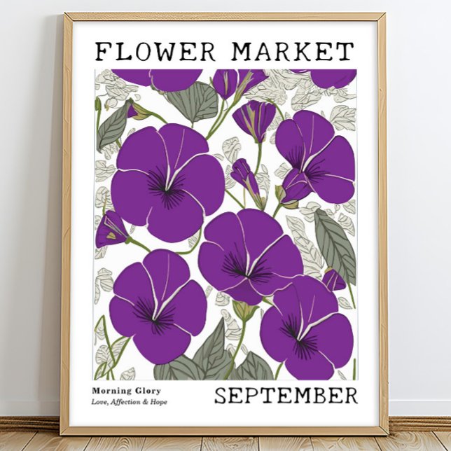 Lila God morgon Glory September Flower Market Poster (Skapare uppladdad)