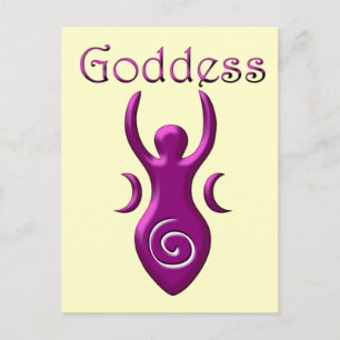 Lila Goddess Vykort