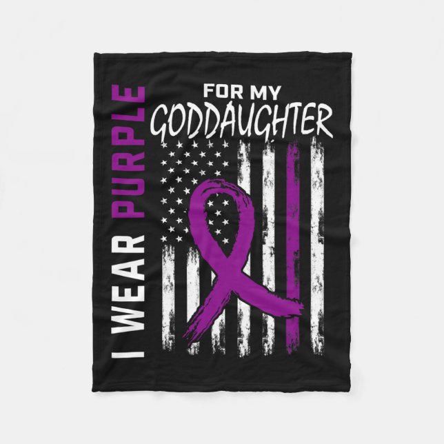 Lila Goddotter Pancreatic Cancer Awareness Ame Fleecefilt (Framsidan)
