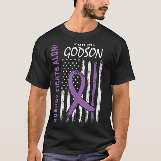 Lila Godson Lupus Awareness Flagga Products Clothi T Shirt (Framsida)