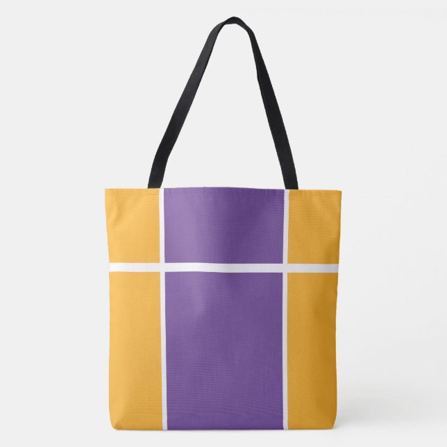 Lila Golden Gult Split Tävla Rand Tygkasse (Framsida)
