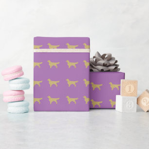 Lila Golden-hämtare med Guld glitter Presentpapper