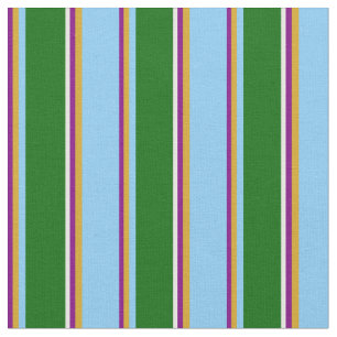 Lila, Goldenrod, Light Himlar Blue, Grönt & White Tyg