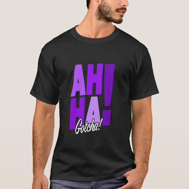 Lila Gotcha! Lila Grafik T Shirt (Framsida)