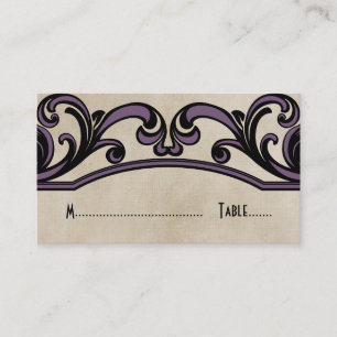 Lila Gotham Swirls Place Card Placeringskort