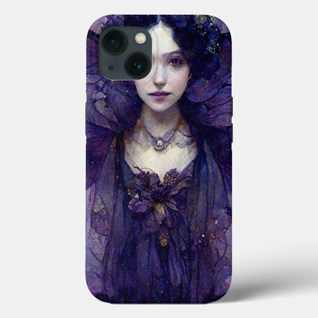 Lila Gothic Fairy Fantasy Fodral-Mate iphone case (Baksida)