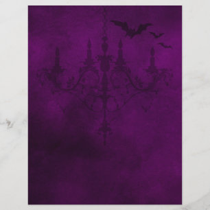 Lila Gothic Halloween Papper