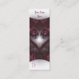 Lila Gothic Heart 001 Mini Visitkort