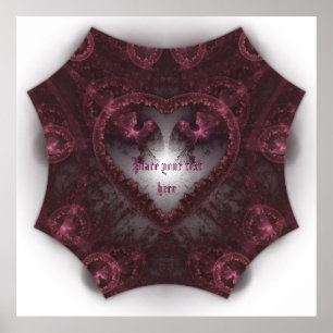 Lila Gothic Heart 001 Poster