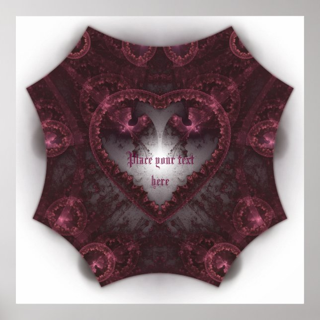 Lila Gothic Heart 001 Poster (Framsidan)