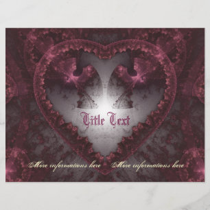 Lila Gothic Heart 001 Reklamblad