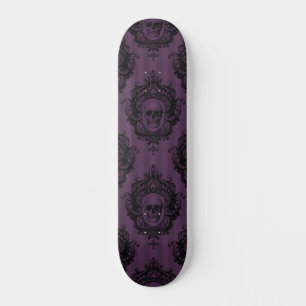 Lila Gothic Mörk Digital Mönster Mini Skateboard Bräda 18,5 Cm