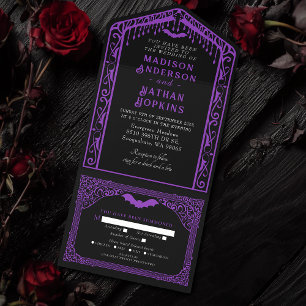 Lila Gothic Vampire Cathedral Bröllop