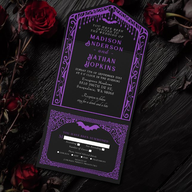 Lila Gothic Vampire Cathedral Bröllop (Skapare uppladdad)