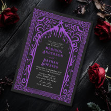 Lila Gothic Vampire Cathedral Bröllop