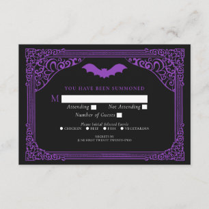 Lila Gothic Vampire Cathedral Bröllop OSA Tilläggskort