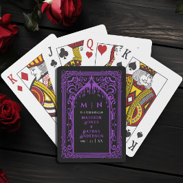 Lila Gothic Vampire Cathedral Wedding Favor Casinokort