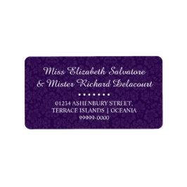 Lila Gothic Victorian Bröllop Adressetiketter