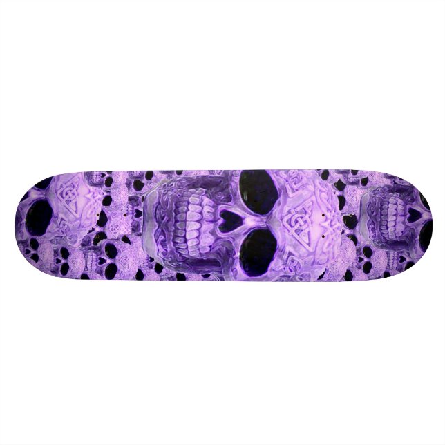 Lila gotskalle mönster skateboard bräda 20 cm (Horisontell)