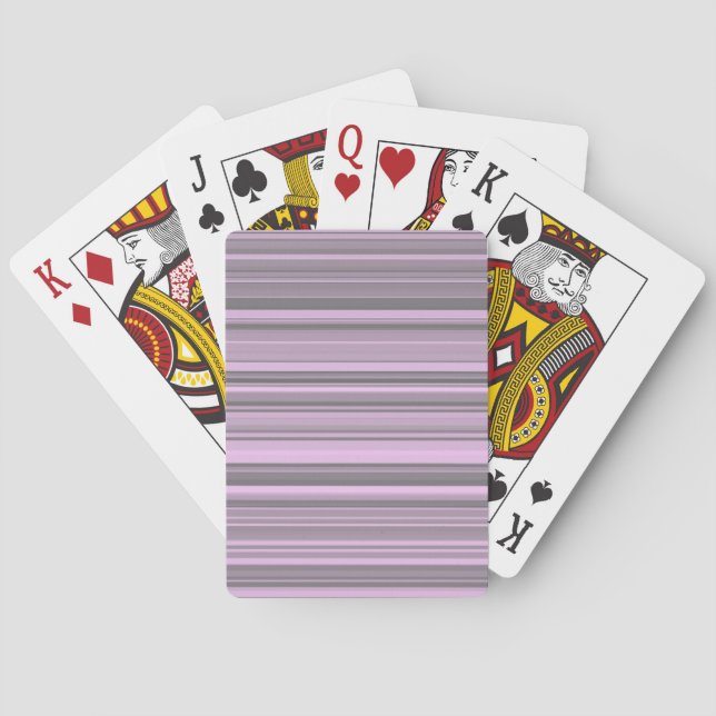 Lila Grå Ränder Casinokort (Baksidan)