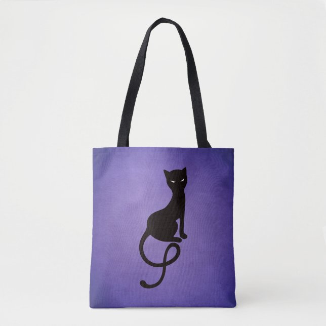 Lila Gracious Evil Black Cat Tygkasse (Framsida)