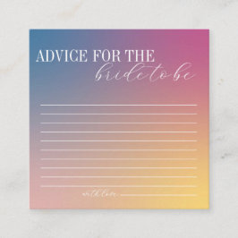 Lila Gradient Advice for Bride Möhippa Tilläggskort