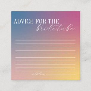 Lila Gradient Advice for Bride Möhippa Tilläggskort