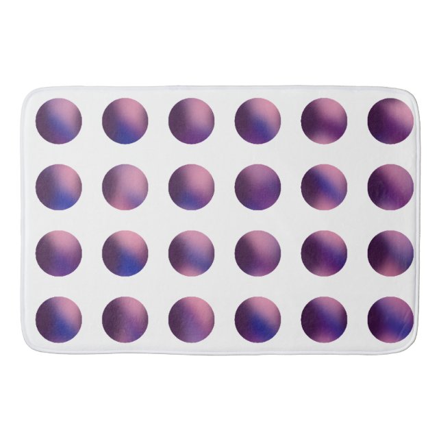 Lila Gradient Prickmönster | Modern Badrumsmatta (Framsidan)