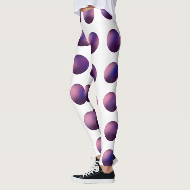 Lila Gradient Prickmönster | Modern Leggings (Vänster)