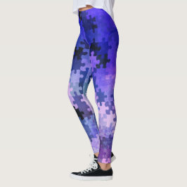 Lila Gradient Puzzle Delar Leggings