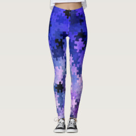 Lila Gradient Puzzle Delar Leggings
