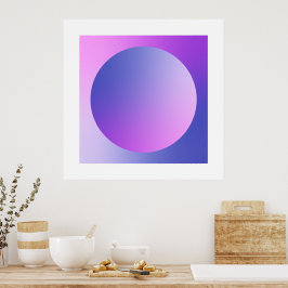 Lila Gradientcirkel Vignett Abstrakt Design Poster