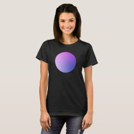 Lila Gradientcirkel Vignett Abstrakt Design T Shirt